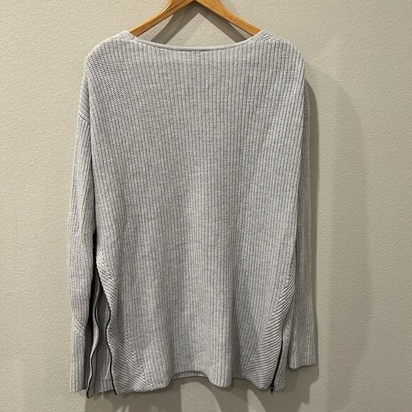 CAbi Deep V-neck Asymetrical Zipper Side Sweater | Size Medium - Picture 10 of 10